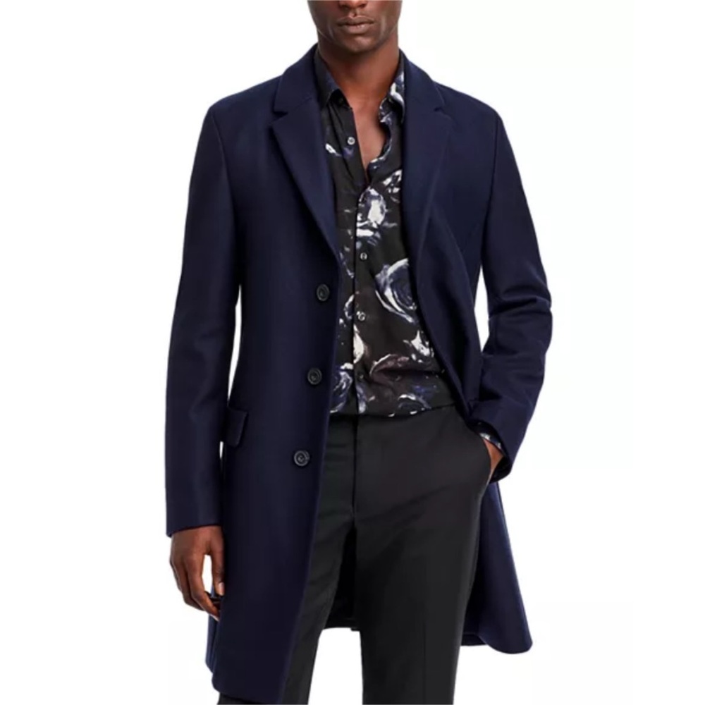 Hugo Boss Wool Cashmere Slim Top Coat